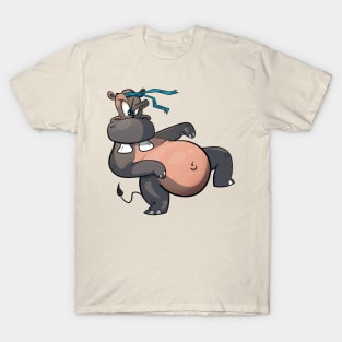 Funny Kung Fu Hippo T-Shirt